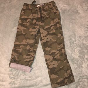 Toddler camo lined pants